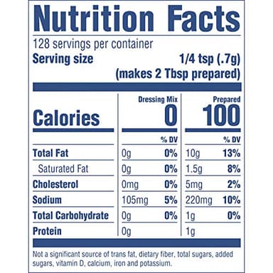 Hellmann's Creamy Country Buttermilk Ranch Salad Dressing Dry Mix Pouch Gluten Free, No added MSG, 3.12 Ounce (Pack of 18) - Image 2