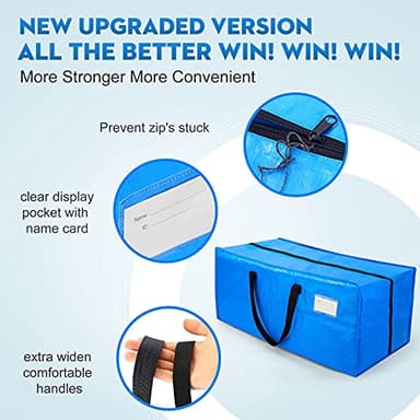 AlexHome Heavy Duty Extra Large Moving Bags,Storage Totes for Moving,Reusable Plastic Moving Boxes,Packing and Moving Supplies,Cloth Containers (Set of 7) - Image 4