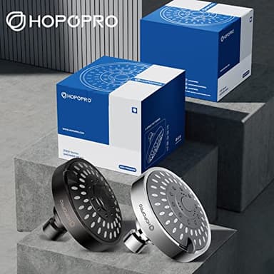 HOPOPRO 5-Mode High Pressure Shower Head - The Washington Post, NBC News, Today TV Show Recommended - High Flow Fixed Showerheads (4 Inch Chrome) - Image 6
