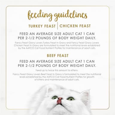 Purina Fancy Feast Gravy Lovers Poultry and Beef Grilled Gourmet Wet Cat Food Variety Pack - (Pack of 24) 3 oz. Cans - Image 9