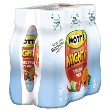 Mott's Mighty Flying Fruit Punch Juice Drink, 8 Fl Oz Bottles, 24 Count (4 Packs Of 6), 100% Fruit Juice with Purified Water, Vitamins A, C And E, No Artificial Flavors, Colors or Sweeteners - Image 11