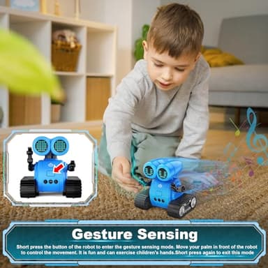 Hamourd Robot Toys for Boys Girls, Emo Robot with Walkie-Talkie Function, Gesture Sensing, Flexible Head & Arms, Programming Motion, Dance Moves, Music, Multi-Mode LED Eye, Toys for Ages - Image 6