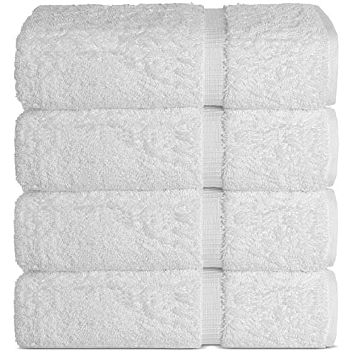 Chakir Turkish Linens | Hotel & Spa Quality 100% Cotton Premium Turkish Towels | Soft & Absorbent (4-Piece Bath Towels, White) - Image 1