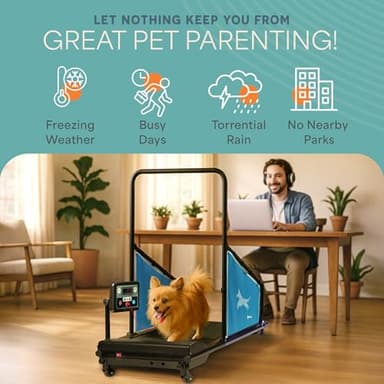 Lifepro PawRunner Dog Treadmill for Small & Medium Dogs, Pet Treadmill for Dogs up to 130lbs, Indoor Running Machine for Fitness, Compact & Durable Pacer Treadmill for Health and Exercise - Image 2