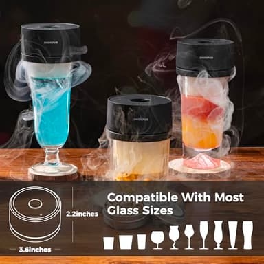 SMOKPUB Electric Whiskey Smoker Kit Built-in Lighter, No Butane Needed, Rechargeable Cocktail Smoker Kit with 6 Wood Chips, Old Fashioned Drink Smoker Kit, Bourbon Whiskey Gifts for Men,Dad,Husband - Image 5