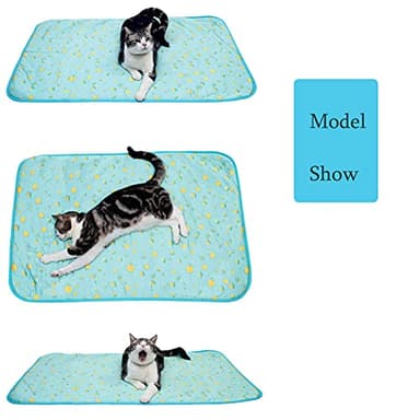 SEIS Dog Ice Pad Ice Silk Cats Kennel Mat Pet Cooling Pad Summer Cool Bamboo Mat Breathable Pad (Blue Fruit, L - Image 7