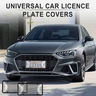 Alpmosn License Plate Covers & Frames Combo, License Plate Cover with Screw Washers and Cap, Car Exterior Accessories Black (2-Pack) - Image 6