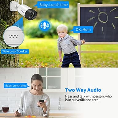 【Wireless Pro,Plug & Play】 Hiseeu 2.5K 5MP WiFi Security Camera System Outdoor,Expandable 16CH 8MP NVR, 1TB HDD,Spotlight,2 Way Audio, IP66 Waterproof, Motion Alert, DC Power Plug-in, 24/7 Recording - Image 7