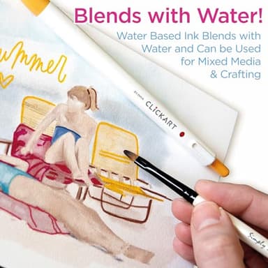 Zebra Pen CLiCKART Retractable Felt Tip Pen, Assorted Ink Colors, 0.6mm Fine Point, Moisture Absorbing to Prevent Drying Out, School Supplies and Teacher Supplies, 24-Pack (69824) - Image 6