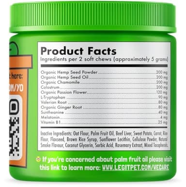 Calming Hemp Treats for Dogs Made in USA Organic Hemp Natural Separation Aid Helps Barking, Chewing, Thunder, Fireworks, Aggressive Behavior Soothing Stress Relief Natural Relaxation 120 Chews - Image 7