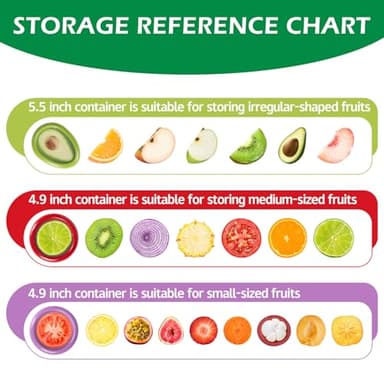 BAOKUA Avocado Saver and Tomato Holder - Set of 4 Preventing Food Flavor Skewering Reusable Storage Containers for Fridge -Ideal for Garlic, Onions, Lemons, and Potatoes - Image 4