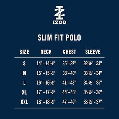 IZOD Men's Slim-Fit Advantage Performance Short-Sleeve Solid Polo Shirt, Peacoat, Large - Image 5