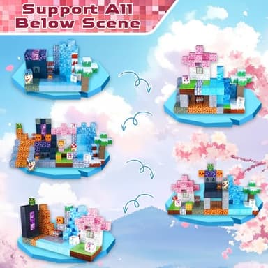 ToyUnited Magnetic Blocks-150PCS Magnetic Building Blocks Magnet Cubes Stacking Dark Forest Glacier Castle, STEM Montessori Sensory Toys for Kids Boys Girls Ages 4-8 Holiday Birthday Easter Gifts - Image 3