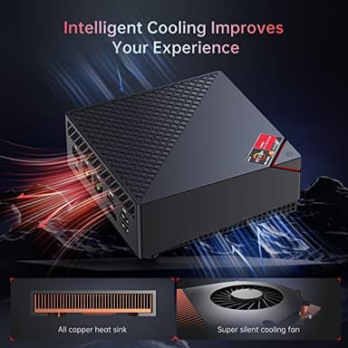 ACEMAGIC Mini Gaming PC AMD Ryzen™ 7 5700U 16GB DDR4 RAM, 512GB SSD Wind 11 Pro 8 Cores/16 Threads Mini Computers (up to 4.4Ghz) 4K Triple Display Mini Desktop Bluetooth/WiFi 6/Office - Image 3