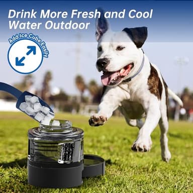 Portable Dog Water Bottle, 54oz Large Travel Water Bowl Dispenser for Dogs Camping Beach Walking Essentials, Big Portable Travel Water Bowl and Beach Accessories for Dogs,, Bpa Free, Safe and Durable - Image 3