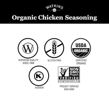 Watkins Organic Grilling Chicken Seasoning, Non-GMO, Kosher, 3.2 Oz, 1-Pack - Image 3