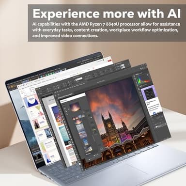 Dell Inspiron 16 Touchscreen Laptop - for Business & Students, 16" 16:10 FHD+ Display, w/Office Lifetime & External CD Drive, Ryzen 7 8840U, Fingerprint, Backlit KB, Win11 Pro (64GB RAM, 4TB SSD) - Image 3