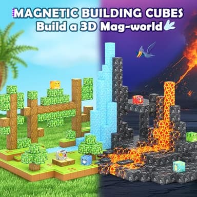 Magnetic Blocks Toys, Build Mine Magnet World Dinosaurs Set, Magnetic Tiles Building for Boys & Girls Kids Ages 3-5 5-7, STEM Montessori Sensory Toys for Toddlers Gifts for 3+ Years Old - Image 6