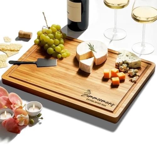 Personalized Cutting Board, Custom Bamboo Engraved Charcuterie Boards - Best Present for Wedding, Bridal Shower, Engagement, Anniversary, Housewarming, Gift Idea for Couples Bride, Parent, Family - Image 1