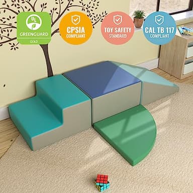 CMFYDAILY 4 Pieces Kids Climbing Toys for Toddlers 1-3, Lightweight Couch Kids for Crawling and Sliding, Soft Play Equipment Foam Blocks Climber, Indoor Climb and Crawl Activity Play Set - Image 6