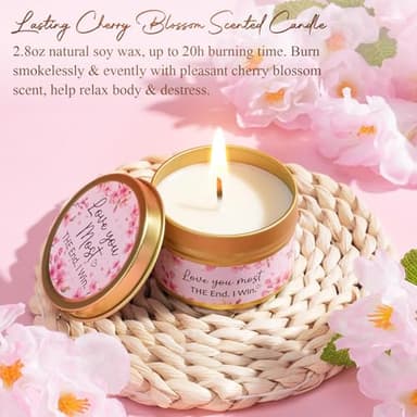 Birthday Gifts for Women, Self Care Gifts Cherry Blossom Relaxing Bath Spa Gifts Baskets Care Package Pink Romantic Anniversary I Love You Gifts Mothers Day Gifts for Mom Women Her Friends Wife Sister - Image 5