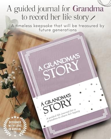 Grandma's Life Story Journal (Hardcover): A Meaningful Keepsake for Grandma to Share Her Journey & Memories, Book Includes 250+ Prompt Questions, Sentimental Gift for Mother's Day, Birthday, Christmas - Image 3