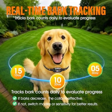 SKBAK Smart Dog Bark Collar - for Small Medium Large Dogs 10-100lbs, Automatic Dog Training Collar to Decrease Barking, Anti Barking Device with 4 Training Modes, More 8 Sensitivity Levels, Black - Image 7
