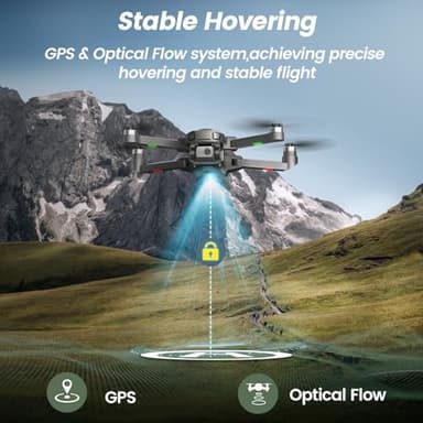 WeFone Drones with Camera for Adults 4k, WF30 GPS Follow Me Drone for Beginners Kids Foldable FPV RC Quadcopter, Return Home, Brushless Motor, 5G Transmission, 40 Mins Flight Time, 2 Batteries - Image 4