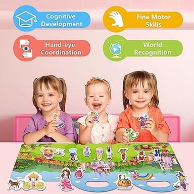 6 Sets Reusable Sticker Books for Toddlers, 227 Pcs Stickers for Kids, Reusable Sticker Book for Toddlers 3+ Years, Toddler Travel Toys for Kids - Image 4