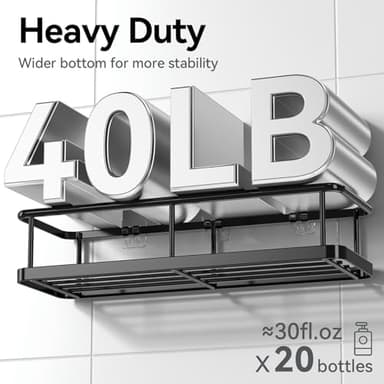 YASONIC Shower Caddy, 100% Rustproof Shelves for Inside Shower, No Drilling Bathroom Organizers and Storage, 6 Pack Large Capacity Bathroom Caddy for Kitchen & Home Decor - Image 3