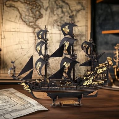 ROKR 3D Wooden Puzzles for Adults,Seahorse Barque Model kit, 603 Piece 3D Puzzles for Adults&Teens,Ideal Gift for Adults - Image 5