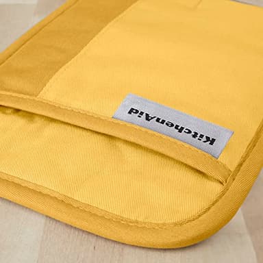 KitchenAid Beacon Two-Tone Non-Slip Pot Holder Set, Majestic Yellow, 7"x10", 2 Piece - Image 6