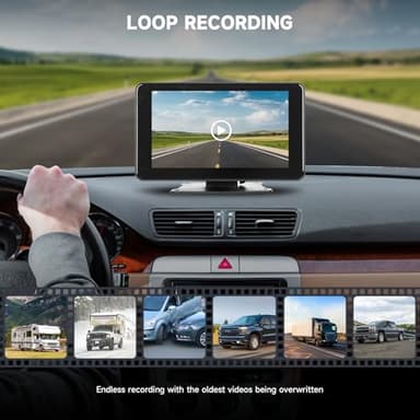 Wireless Backup Camera for Truck. Rv - Vehicle Backup Camera with 7'' 1080P HD Monitor - IP69 Waterproof Reverse Camera with BSD Alert and Night Vision for Car, Van, SUV, Trailer and Camper - Image 6