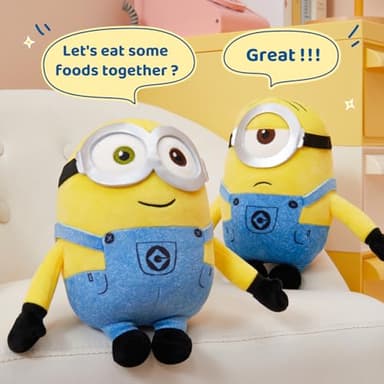 MINISO 8" Minions Stuffed Animals Plush Toys (Bob), Cute Sleeping Bedding Stuffed Animals Kawaii Plushies Pillow for Kids Toddler Toys Boys Girls - Image 7