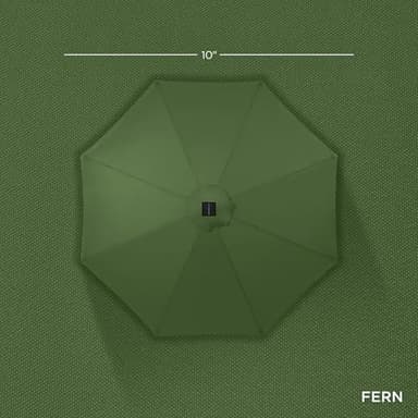 Best Choice Products 10ft Solar Polyester LED Lighted Patio Umbrella w/Tilt Adjustment and UV-Resistant Fabric - Fern - Image 4