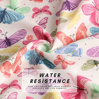 Baby Girls' Water-resistant Butterfly Printed Jacket Lightweight and Breathable Fall Windbreaker - Image 4