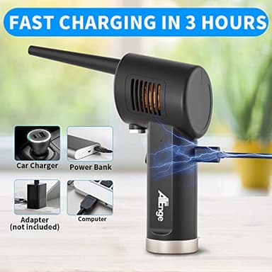 Electric Air Duster, Cordless Air Duster, Rechargeable Compressed Air Duster, 33000 RPM Air Blower, Two Smart Start Modes, Good Replacement for Compressed Air Can, Reusable Dust Destroyer… - Image 6