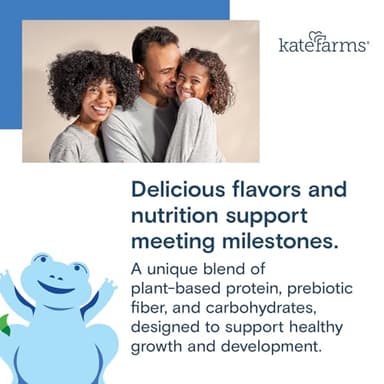 KATE FARMS Organic Pediatric 1.2 High Calorie Chocolate Nutrition Shake, 12g Protein, 27 Vitamins and Minerals, Meal Replacement, 8.45 oz (6 pack) - Image 5