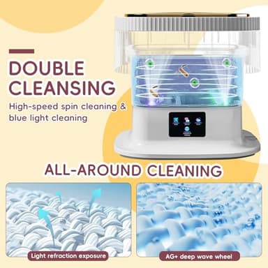 Portable Washing Machine, 12L Mini Wash with 3 Cleaning Modes and Spin Basket, Small Washing Machine for Underwear, Baby Clothes, Socks, Folding Design for Apartments, Camping, Travel - Image 3