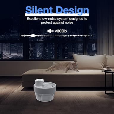 Automatic Cat Water Fountain -Battery Operated Cat Water Fountain with Motion Sensor,Wireless Pet Water Fountain for Dog,1L/35oz Ultra-Quiet Water Fountains for Pet Indoor - Image 5