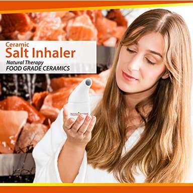 WBM LLC Natural Himalayan Pink Salt With Ceramic Salt Inhaler, 1.7 Lb - Image 6
