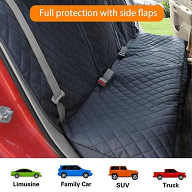 Honest Dog Car Seat Covers, Dog seat Cover with Side Flap for Cars, Trucks, and Suv's - Waterproof & Nonslip Pet Seat Cover for Backseat - Image 6