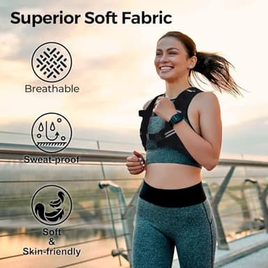 PACEARTH Weighted Vest,4lb/6lb/10lb/12lb/16lb/20lb/25lb/30lb Weight Vest with Reflective Stripe, Body Weight Vests Adjustable for Men, Women Workout, Strength Training, Running, Walking, Jogging - Image 2