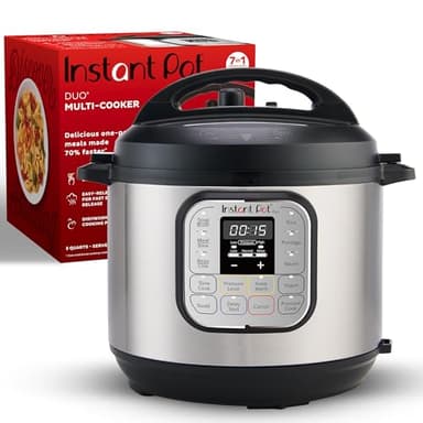 Instant Pot Duo 7-in-1 Mini Electric Pressure Cooker, Slow Rice Cooker, Steamer, Sauté, Yogurt Maker, Warmer & Sterilizer, Includes Free App with over 1900 Recipes, Stainless Steel, 3 Quart - Image 1