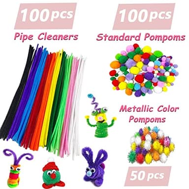 VLUSSO 3000Pcs Arts and Crafts Supplies for Kids Girls 8-12 Craft Kit with Pipe Cleaners Beads Crafts for Kids DIY School Supplies Set Crafting Box for Girls Boys Age 4-6, 6-8, 8-12 Years Gifts - Image 2