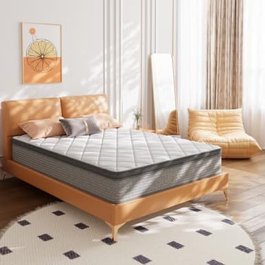 Mubulily Full Mattress,10 Inch Full Size Hybrid Memory Foam and Individual Pocket Spring,Motion Isolation,Medium Firm Mattress,Pressure Relief - Image 2