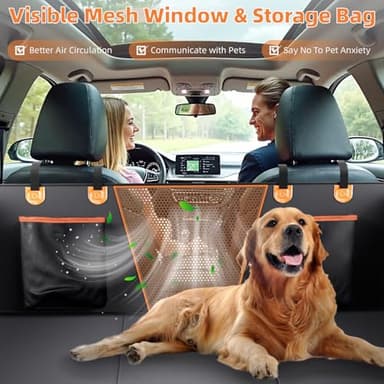 Upgraded PU Thickened Dog Car Seat Cover for Back Seat, Waterproof Back Seat Extender for Dogs with Hard Bottom, Dog Car Seat Cover for Car SUV! Anti-Scratch! Safer! (Holds 400lbs) - Image 5