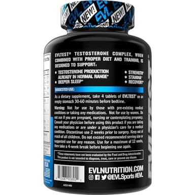 EVL Complete Testosterone Booster for Men - Post Workout Recovery Testosterone Supplement with DIM Plus D Aspartic Acid and Tribulus - EVLTest Estrogen Blocker for Men Post Workout Supplement - Image 3