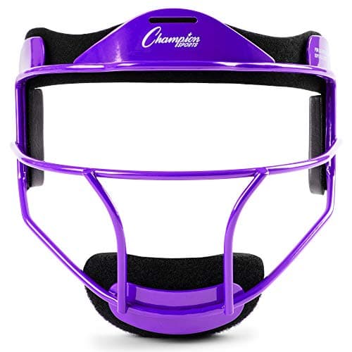 Champion Sports Steel Softball Face Mask - Classic Fielders Masks for Youth - Durable Head Guards - Premium Sports Accessories for Indoors and Outdoors - Purple - Image 1