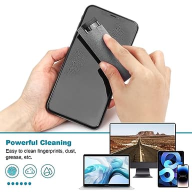 4 Pack Screen Cleaner 3-in-1 Touchscreen Mist Cleaner Spray and Microfiber Cloth Built-in Cleaning Solution Portable Reusable Fingerprint-Proof Spray Bottle for Phone Laptop iPad TV Monitor Car Screen - Image 3